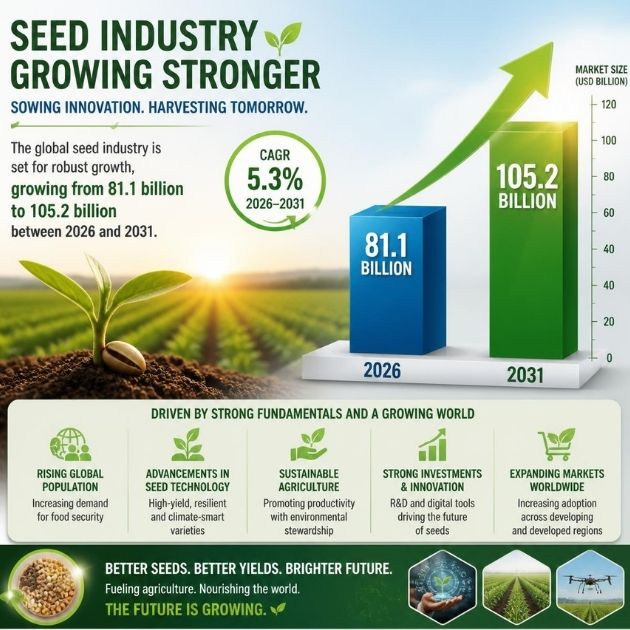 Graphic of the growth expected in the seed industry